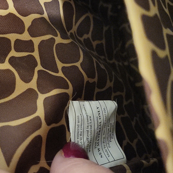 Brown Giraffe Print Craft Organizing Bag - Picture 10 of 13